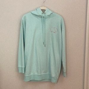Ivory Ella hooded ice green sweatshirt
